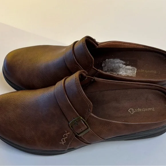 Baretraps Dawn Clogs Brown Comfort Mule Slip On Buckle Women’s 8M NEW - Picture 4 of 6
